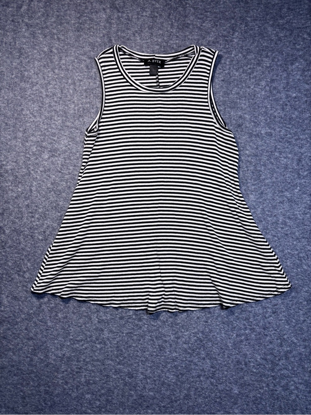 A. Byer Black and White Striped Swing Tank